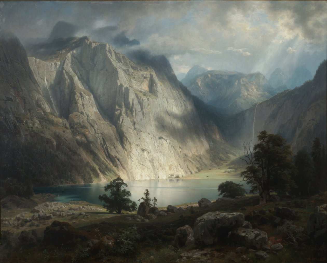 Obersee lähellä Berchtesgadenia tekijältä August Wilhelm Leu