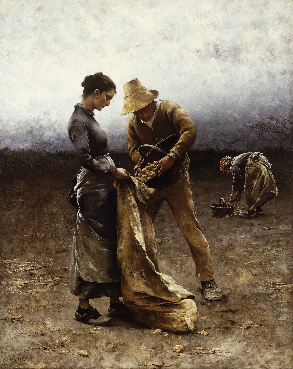 Perunankerääjät, tekijältä August Wilhelm Nikolaus Hagborg
