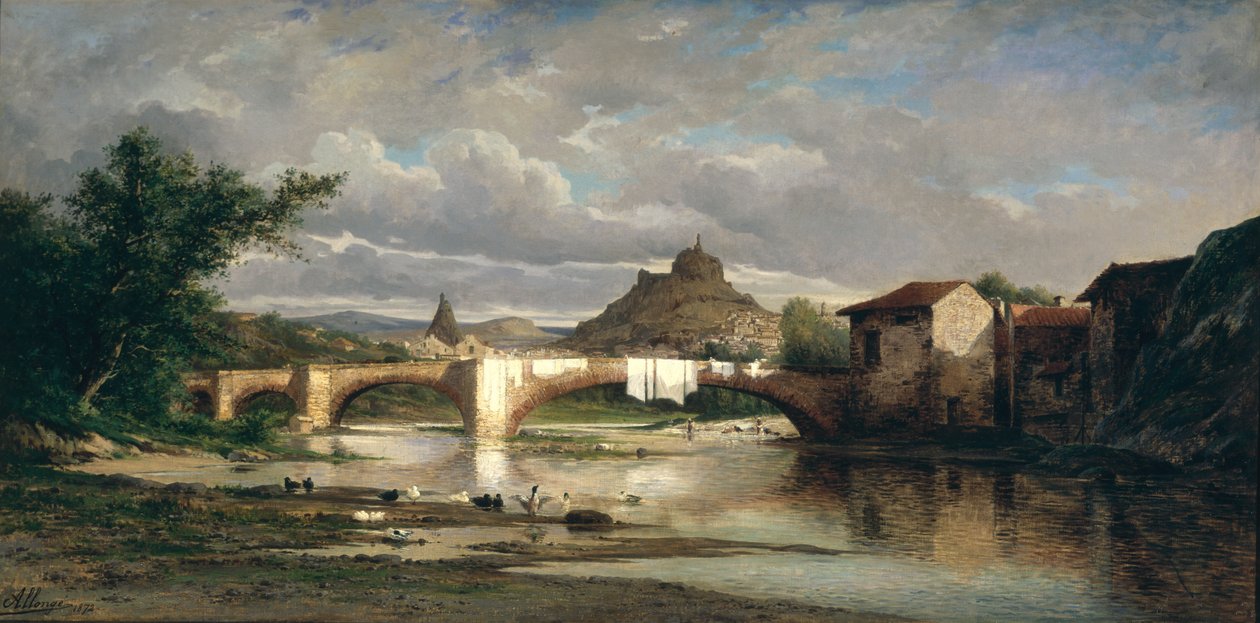 Näkymä Puy-en-Velaystä Espalysta, 1872 tekijältä Auguste Allonge