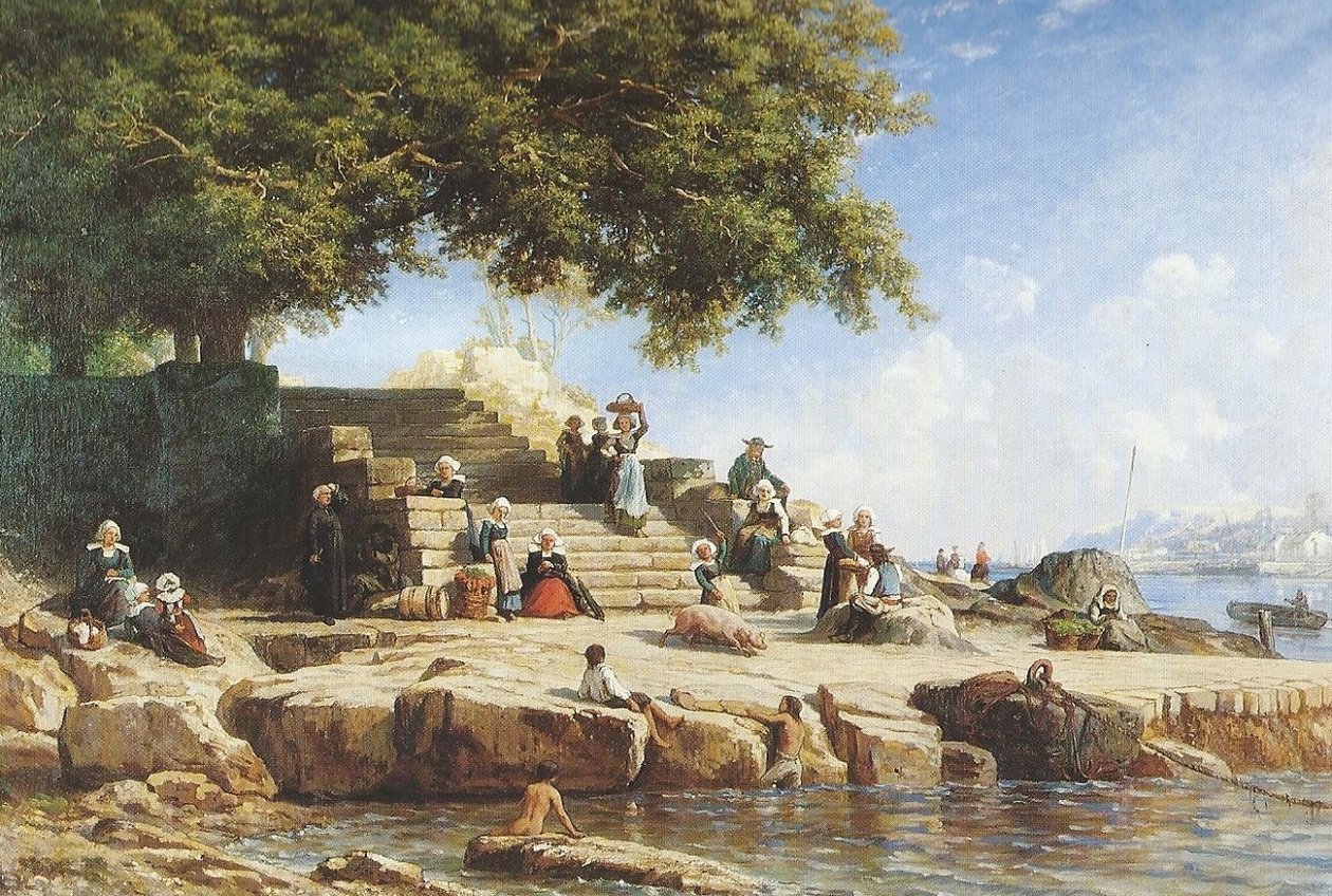 Le passage du bac a Treboul tekijältä Auguste Paul Charles Anastasi