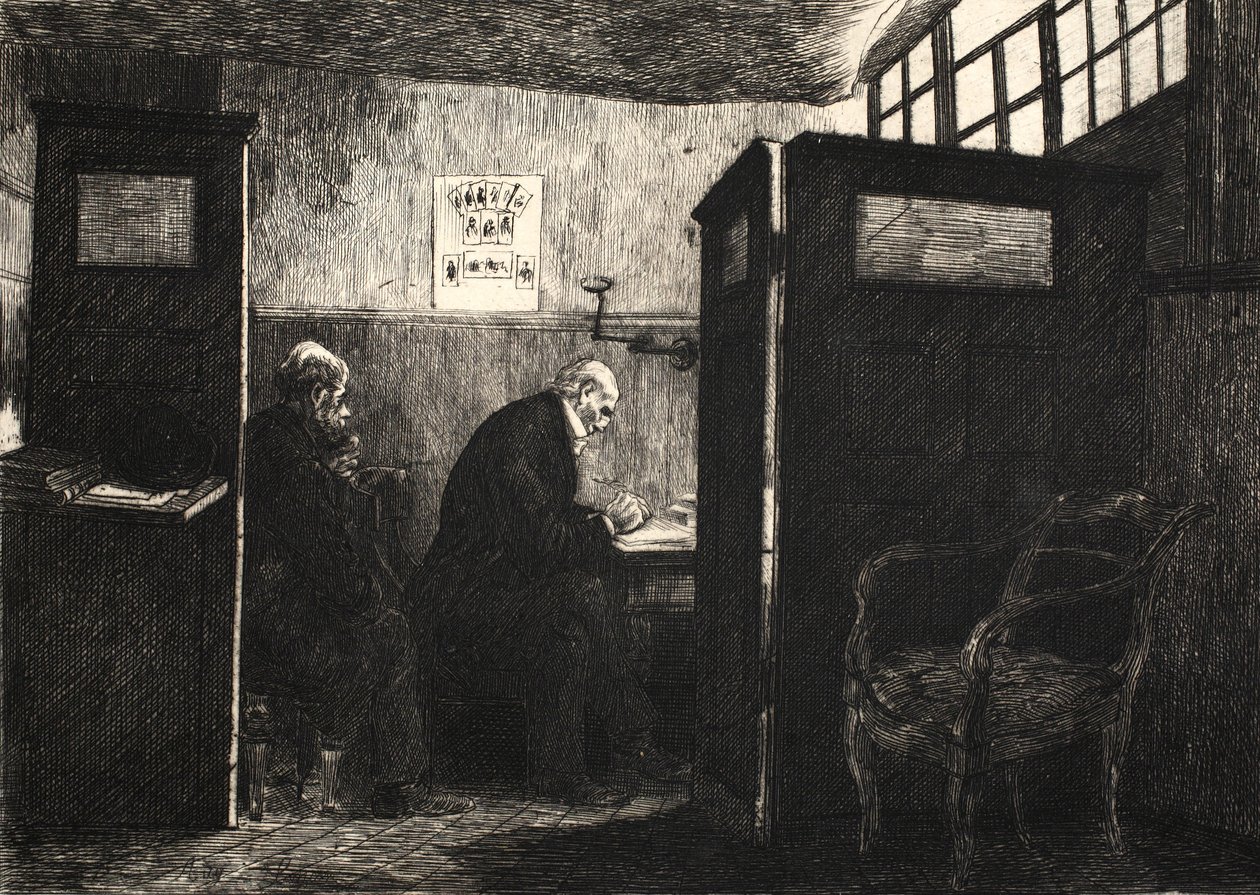 Kuvitus "La Rue a Londres", pub. G. Charpentier et Cie, 1884 tekijältä Auguste Andre Lancon