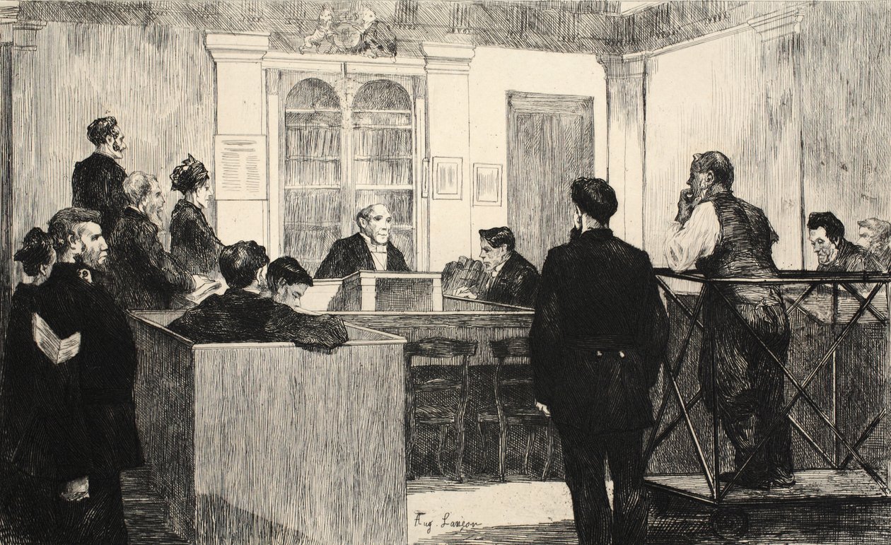 Kuvitus "La Rue a Londres", pub. G. Charpentier et Cie, 1884 tekijältä Auguste Andre Lancon