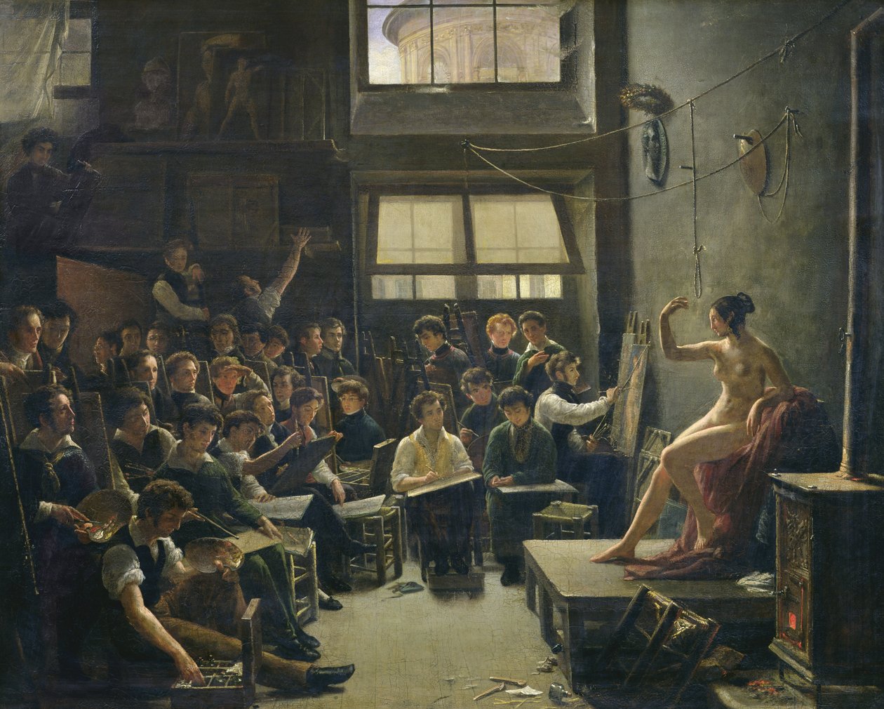 Paroni Antoine Jean Grosin studio 1771-1835 öljy kankaalle tekijältä Auguste Antoine Masse