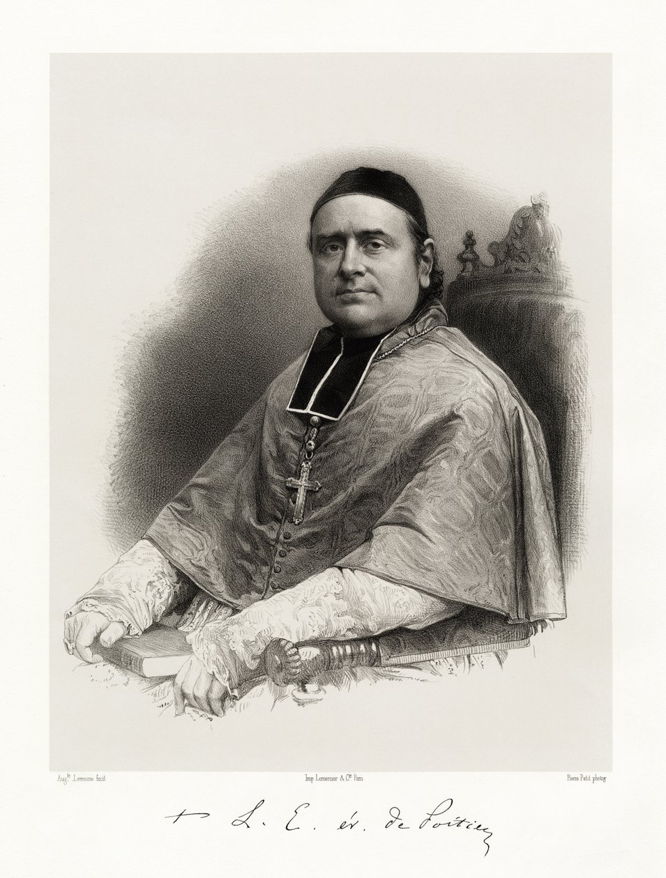 Louis Edouard Pie, 1865-66 tekijältä Auguste Charles Lemoine