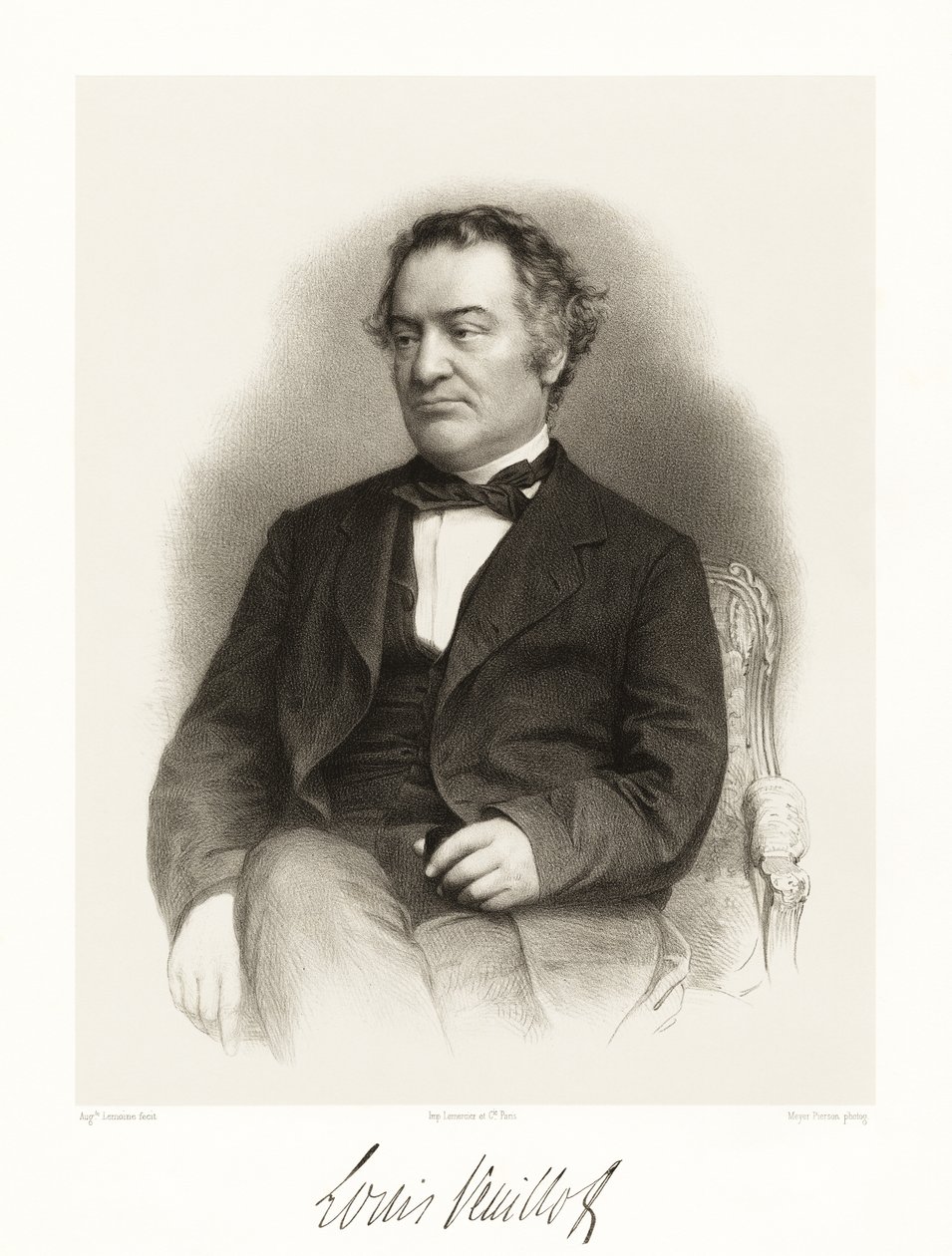 Louis Veuillot, 1865-66 tekijältä Auguste Charles Lemoine