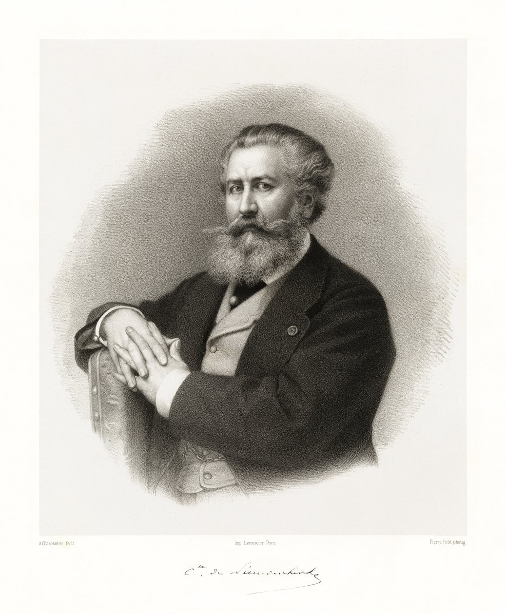 Alfred Emilien de Nieuwerkerke, 1865-66 tekijältä Auguste Charpentier