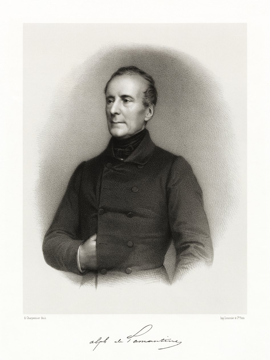 Alphonse de Lamartine, 1865-66 tekijältä Auguste Charpentier