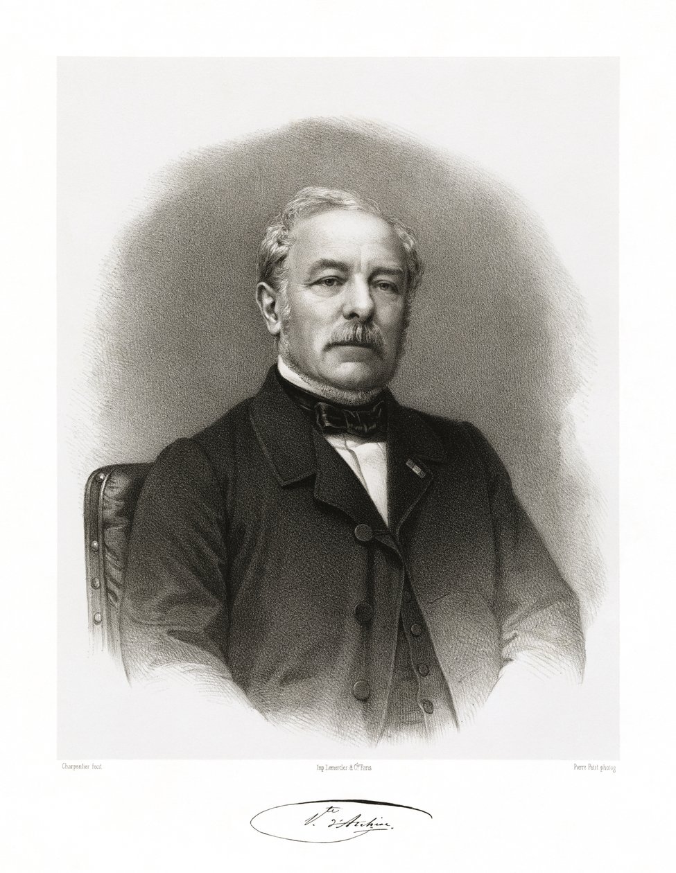 Étienne Jules Adolphe Desmier de Saint-Simon, vicomte d? Archiac, 1865-66 tekijältä Auguste Charpentier