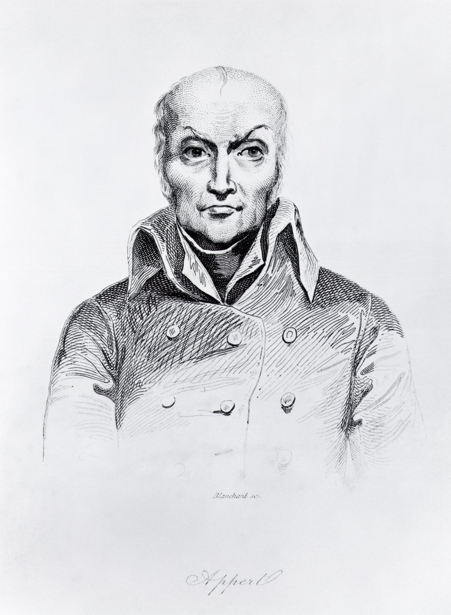 Muotokuva Nicolas Appertista (1749-1841) (bw kuva) tekijältä Auguste I Blanchard