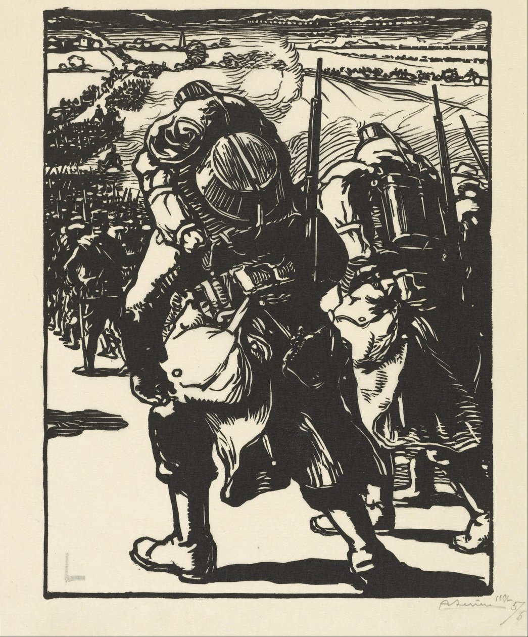 Le Concentration (joukkojen keskittyminen) tekijältä Auguste Louis Lepère