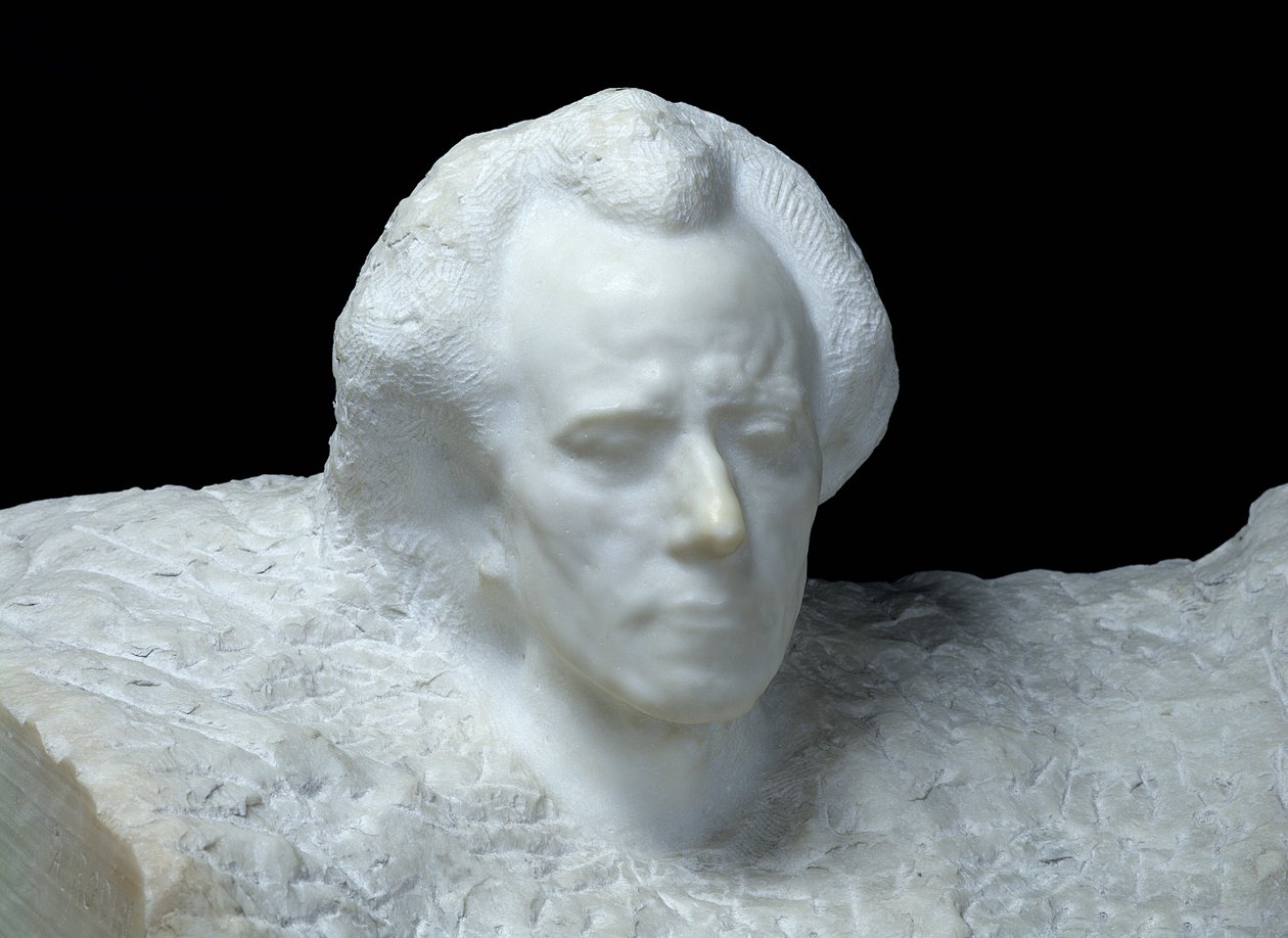 Mozart (Gustav Mahlerin muotokuva), 1911 (marmori) tekijältä Auguste Rodin