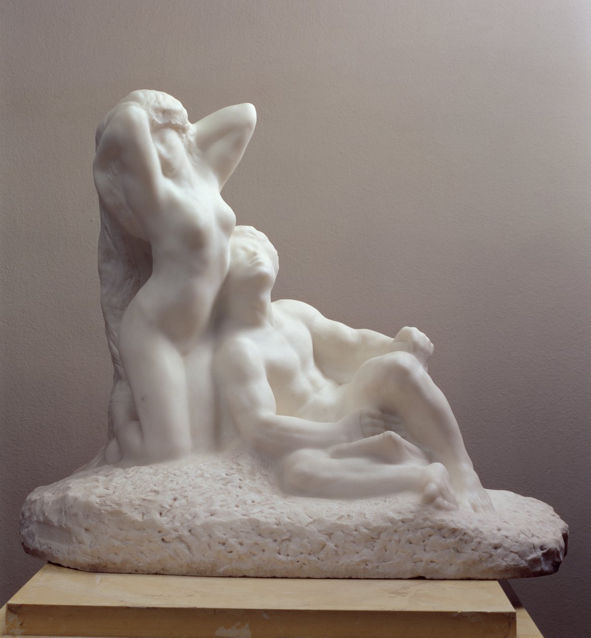 Runoilija ja muusa, n. 1905 (marmori) tekijältä Auguste Rodin
