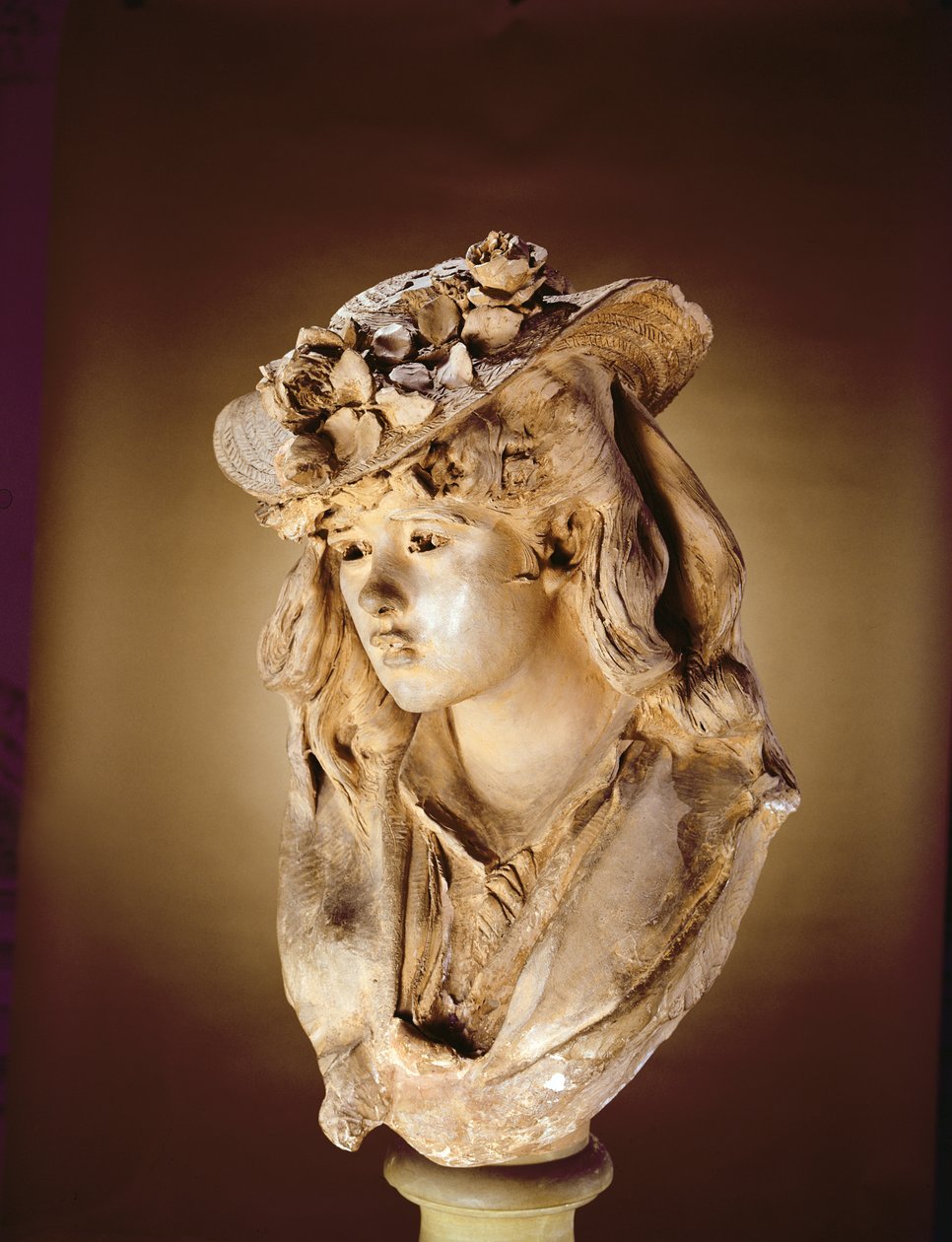 Nuoren naisen muotokuva, n. 1865 (kipsi) tekijältä Auguste Rodin