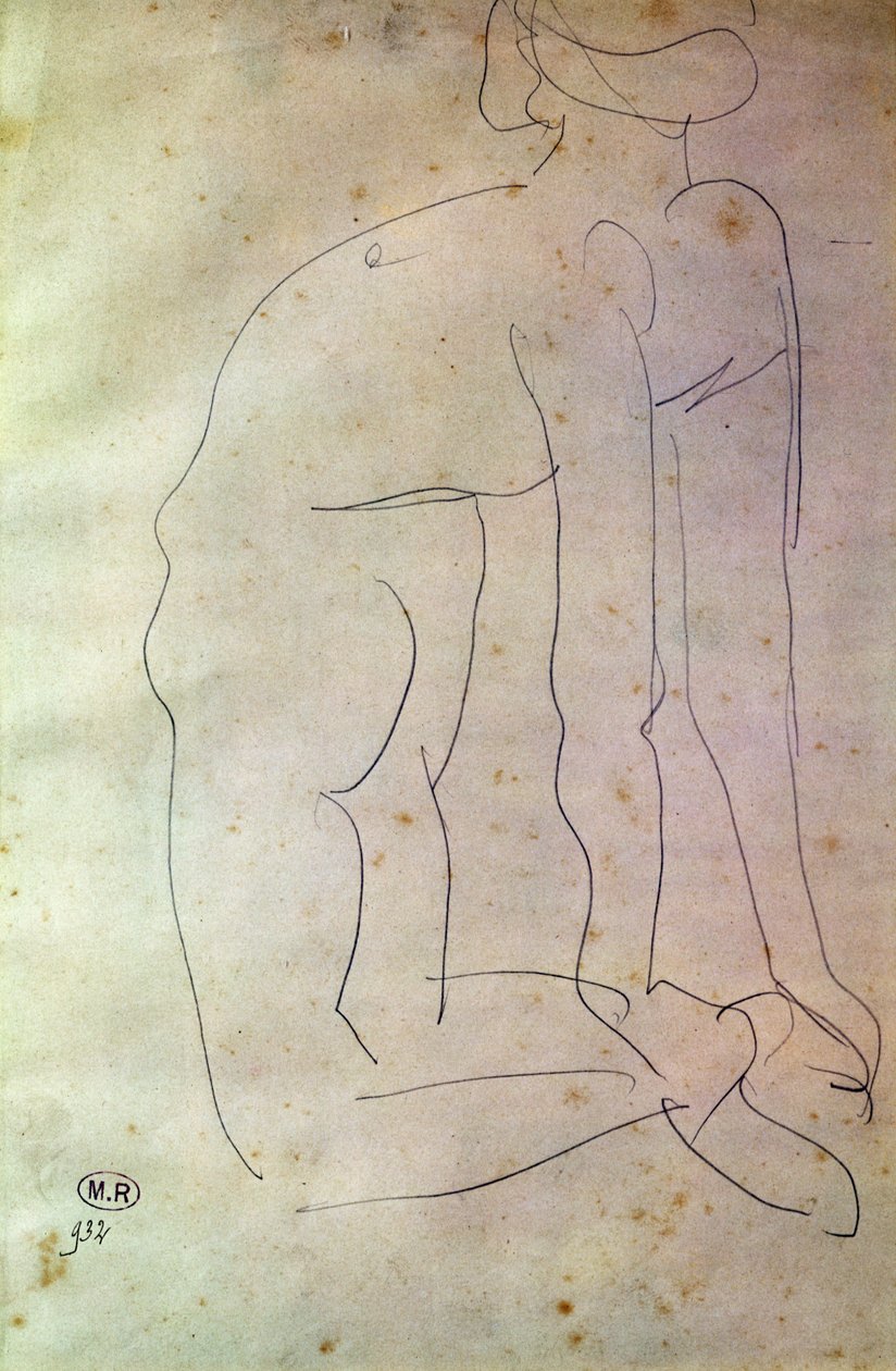 Liiketutkimus (kynä paperille) tekijältä Auguste Rodin
