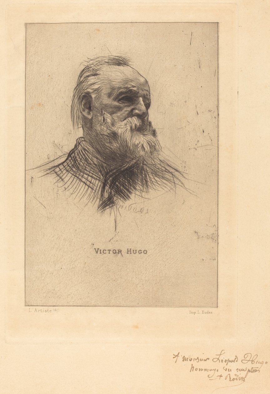 Victor Hugo, De Trois Quarts tekijältä Auguste Rodin