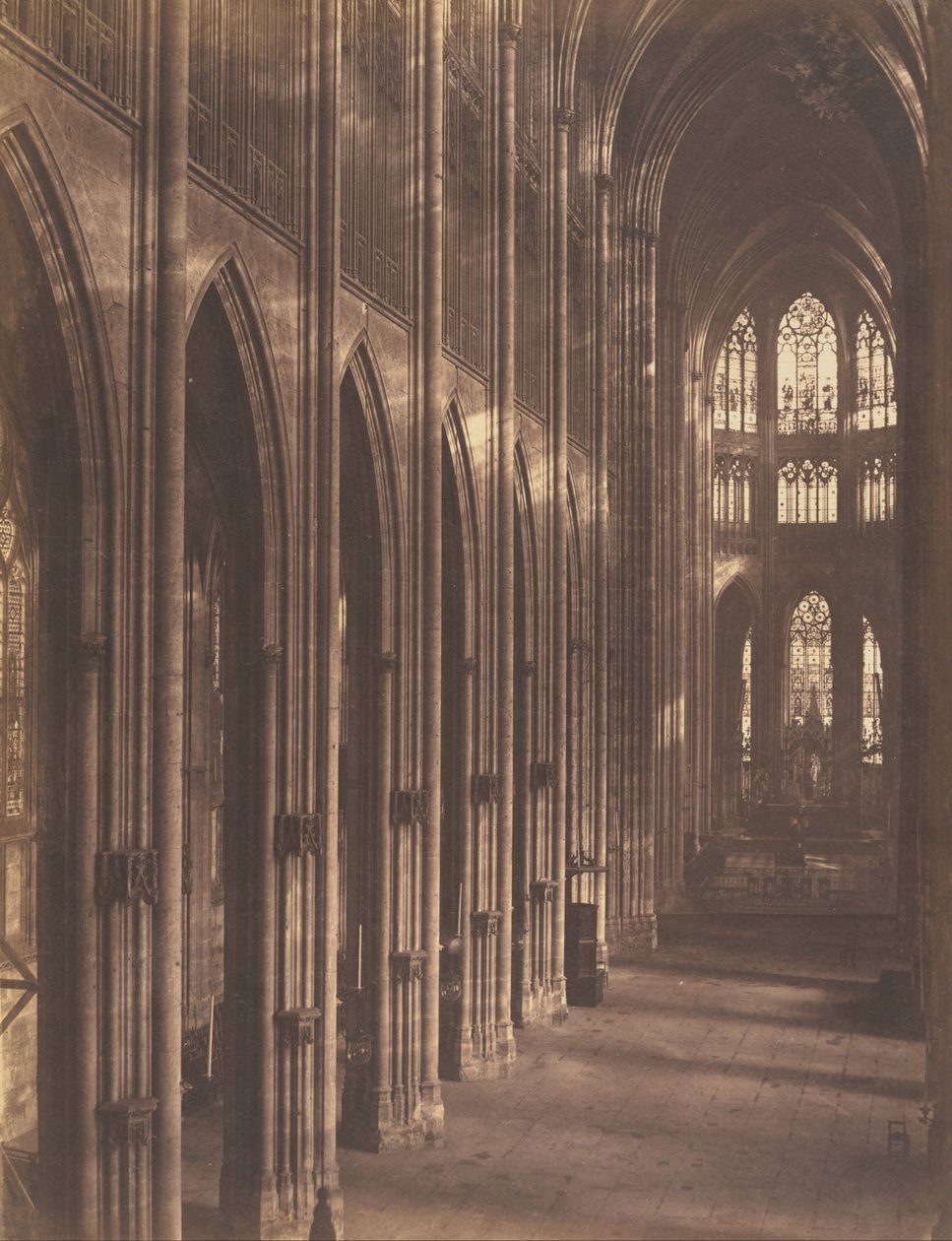 Rouen, Saint-Ouenin kirkon sisäpuoli tekijältä Auguste Rosalie Bisson