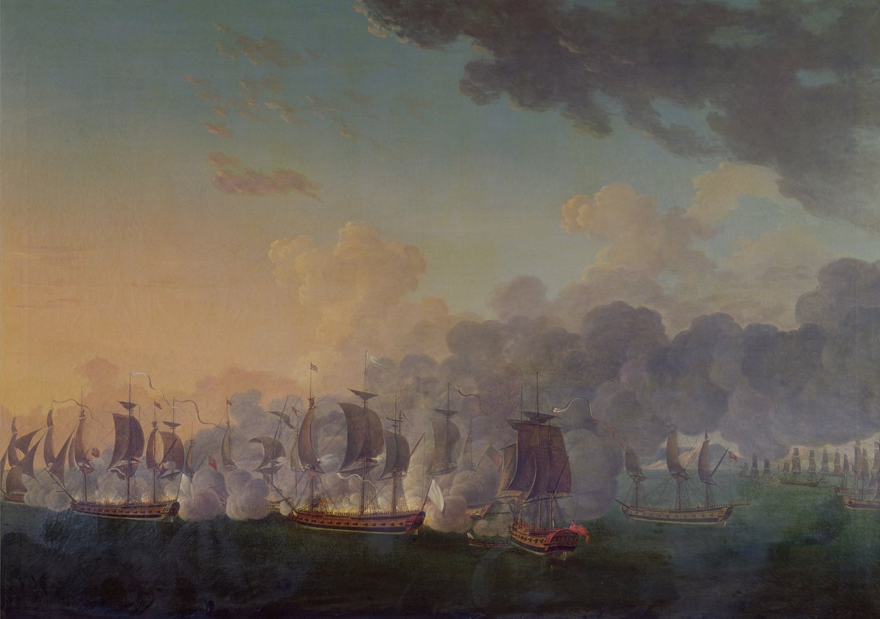 Louisbourgin taistelu 21. heinäkuuta 1781 tekijältä Auguste Rossel De Cercy