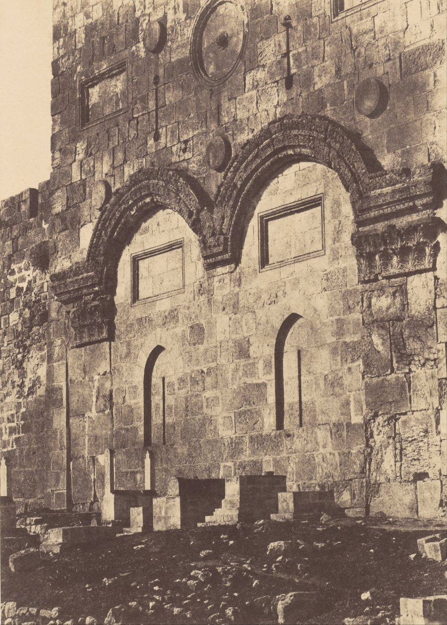 Jerusalem. Temppelin aitaus. kultainen portti tekijältä Auguste Salzmann