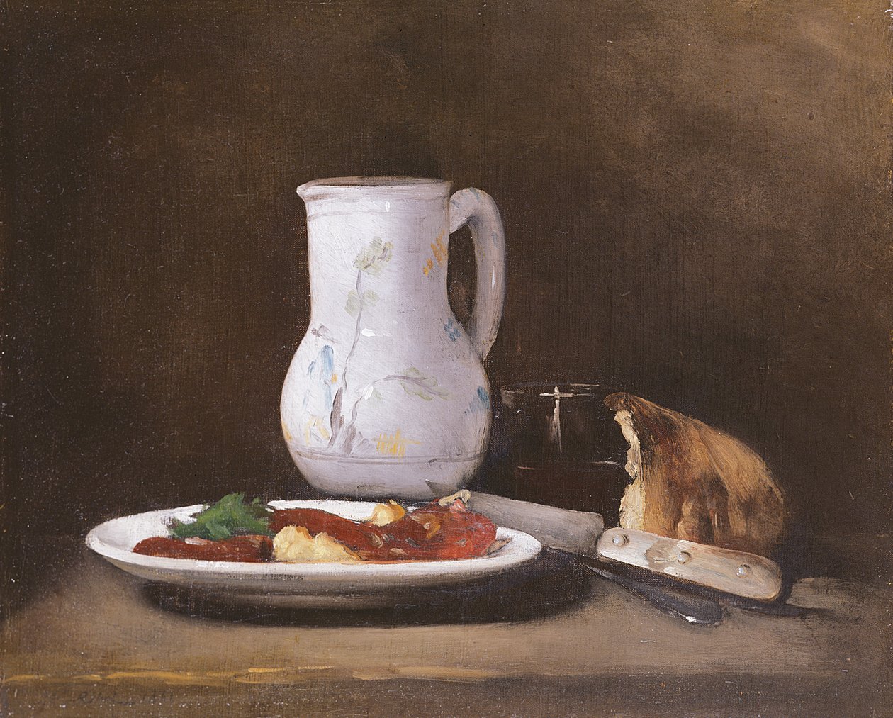 Asetelma, 1861 tekijältä Auguste Theodule Ribot