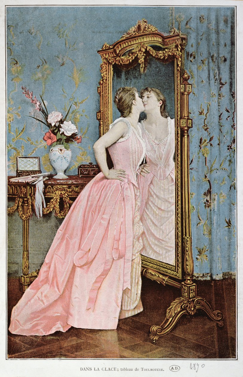 Peilissä, 1890 tekijältä Auguste Toulmouche