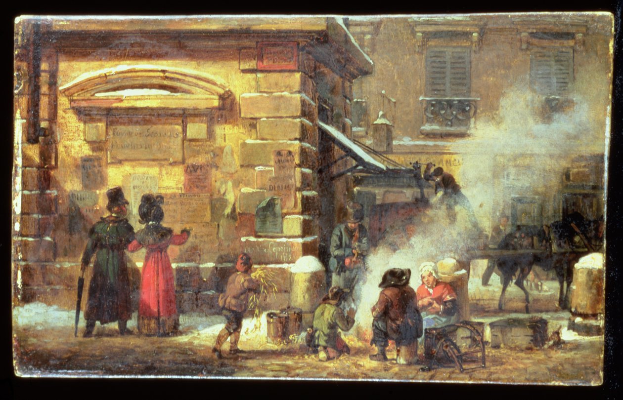 Ranskan katukuva, 1821 tekijältä Auguste Xavier Leprince