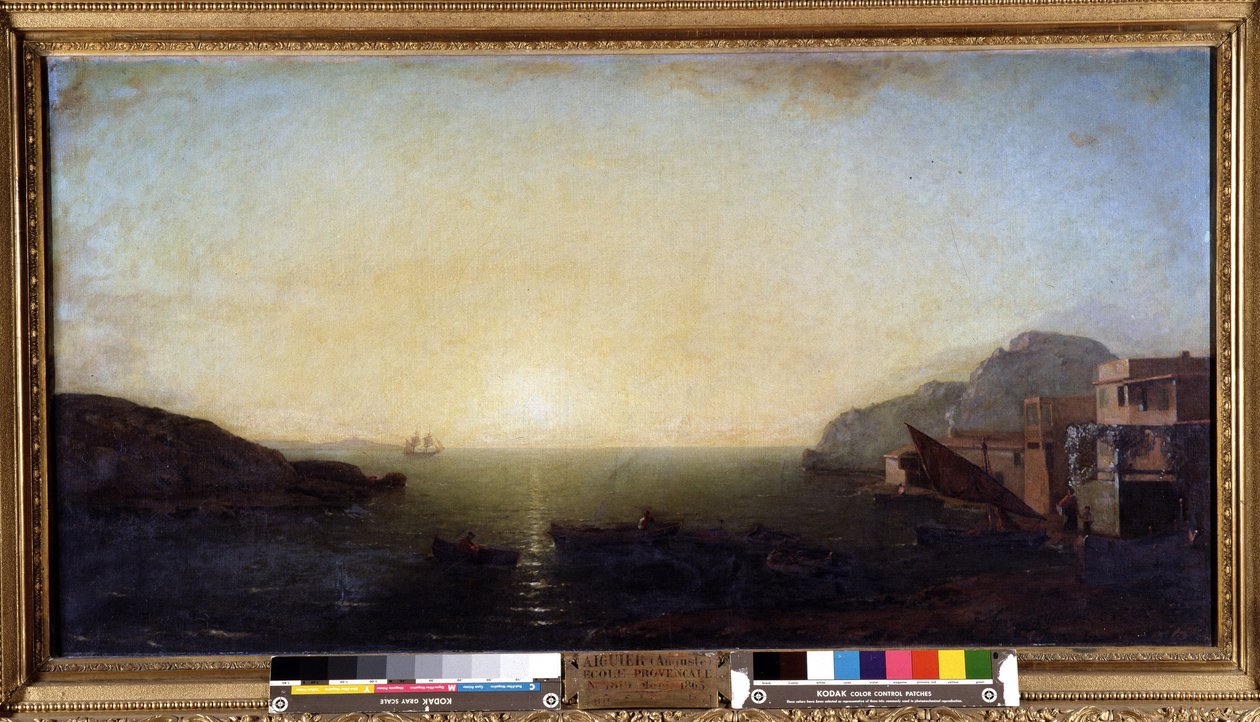 Auringonlaskun vaikutus Välimerellä tekijältä Auguste Aiguier