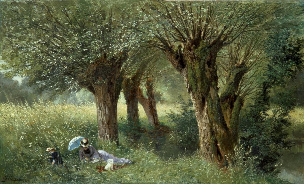 A.Allonge, Auf der Wiese / Gemälde, 1880 tekijältä Auguste Allonge