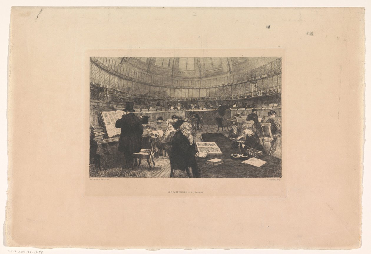 British Museumin lukusali tekijältä Auguste Andre Lancon