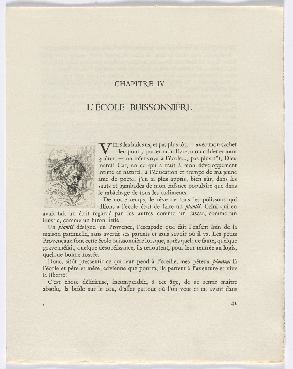 Frédéric Mistral: Mémoires et Recits by Frédéric Mistral: naisen rintakuva (sivu 41) tekijältä Auguste Brouet