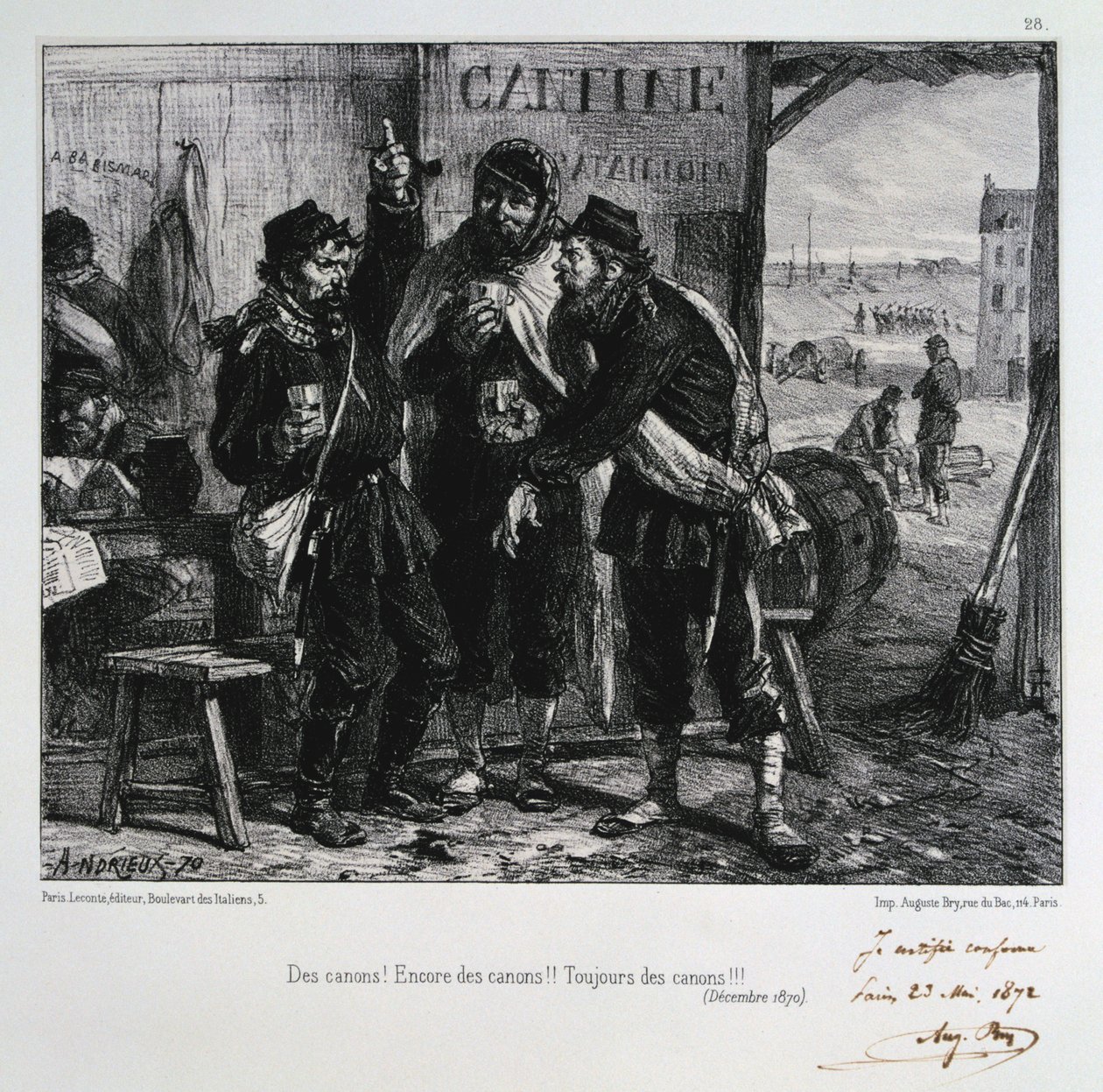 Tykit! Lisää aseita!! Aina aseet!!! Pariisin piiritys joulukuussa 1870 1872 tekijältä Auguste Bry