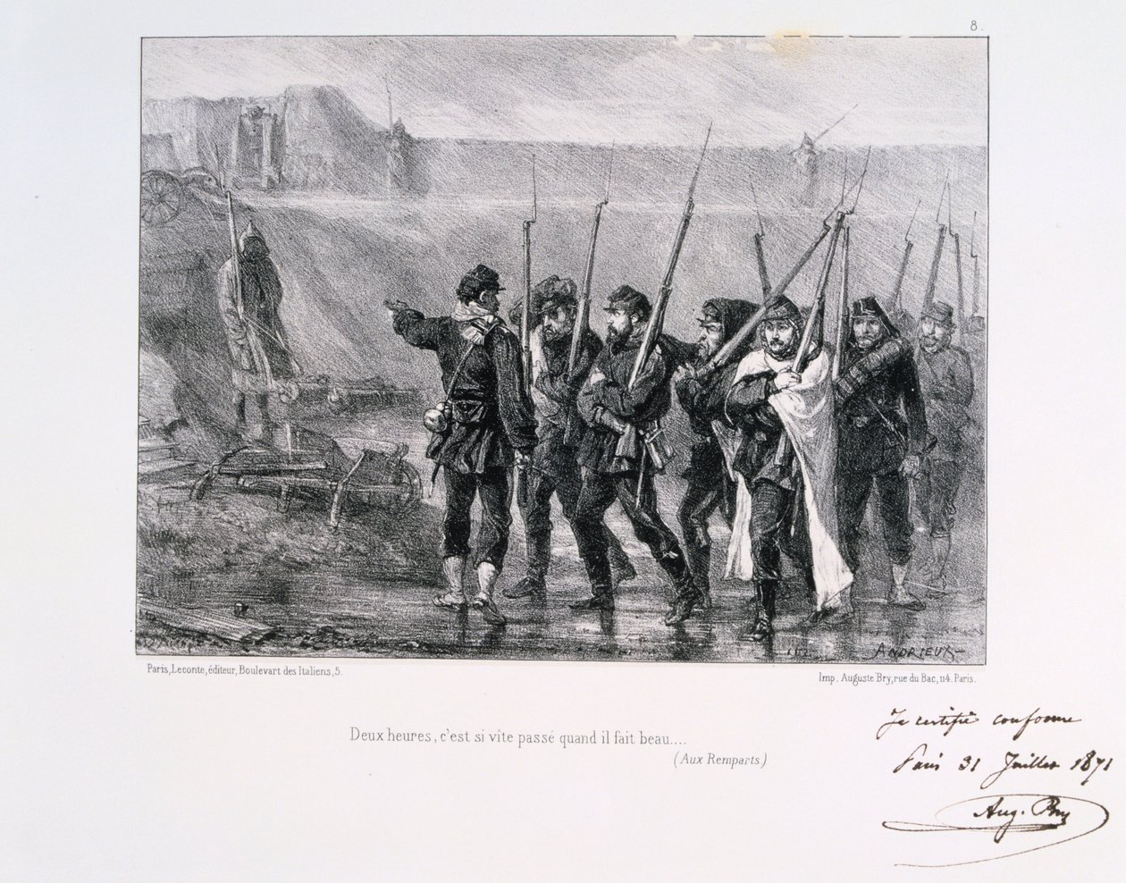 Kaksi tuntia menee niin nopeasti, kun sää on kaunis, Pariisin piiritys, 1870-1871 1871 tekijältä Auguste Bry