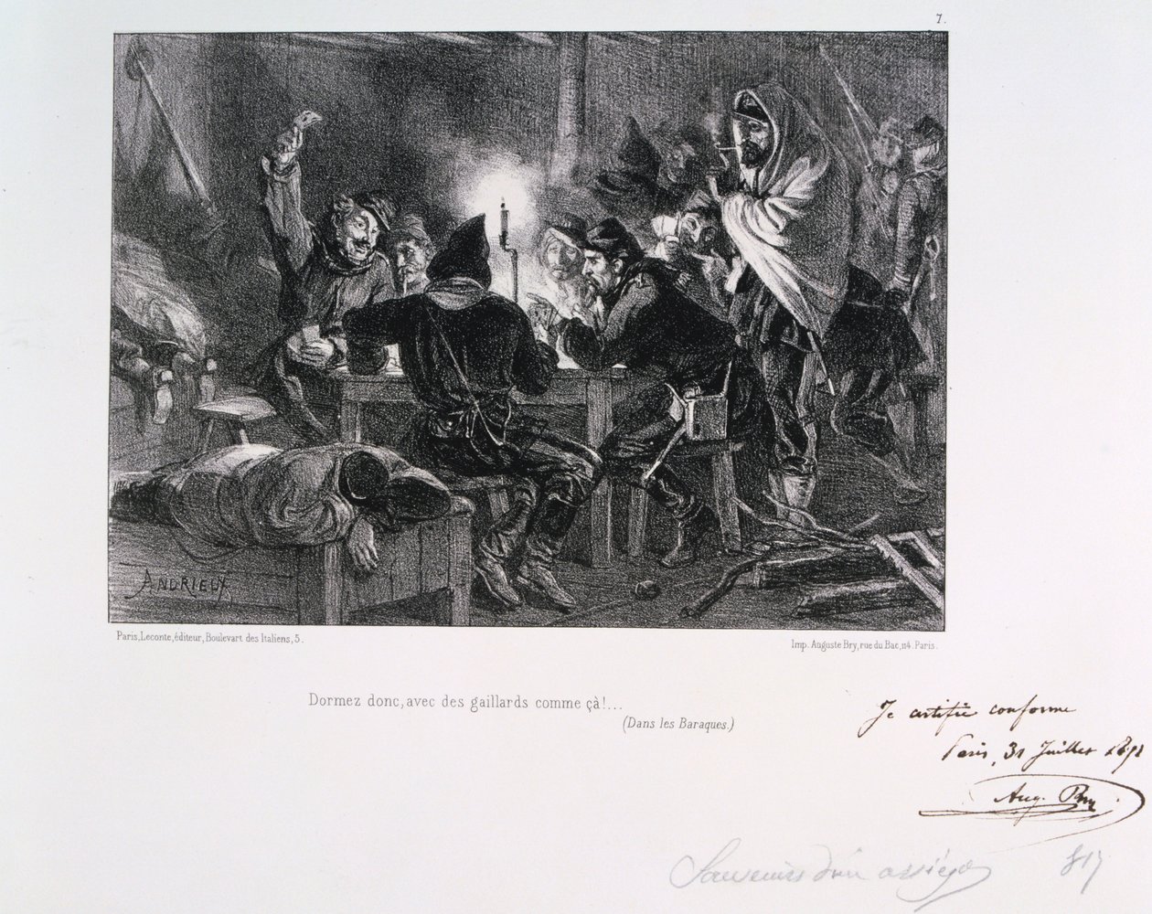 Nuku tällaisten kaverien kanssa!, Pariisin piiritys, 1870-1871 1871 tekijältä Auguste Bry