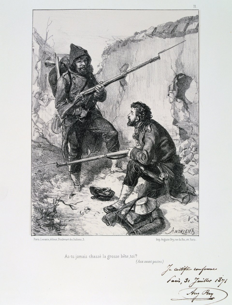 Haudoissa, Pariisin piiritys, Ranskan ja Preussin sota, 1870-1871 1871 tekijältä Auguste Bry