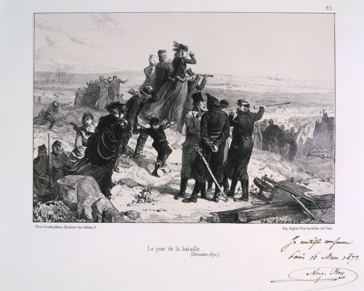 Le Jour du Bataille Taistelun päivä, Pariisin piiritys, Ranskan ja Preussin sota, 1870 1871 tekijältä Auguste Bry
