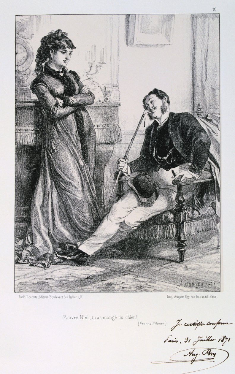 Nini-köyhä, söit koiran!, Pariisin piiritys, 1871. tekijältä Auguste Bry