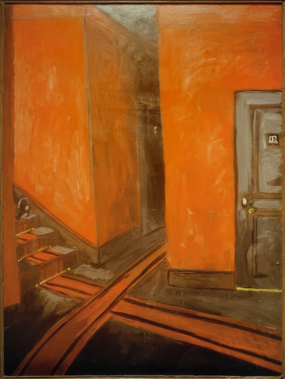 hotellin käytävä tekijältä Auguste Chabaud