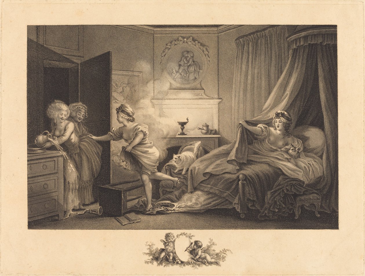 Paitani palaa tekijältä Auguste Claude Simon Legrand after Jean Honoré Fragonard
