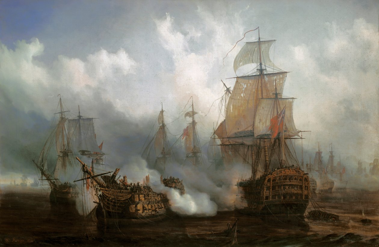 Redoutable Trafalgarin taistelussa, 21. lokakuuta tekijältä Auguste Etienne Francois Mayer