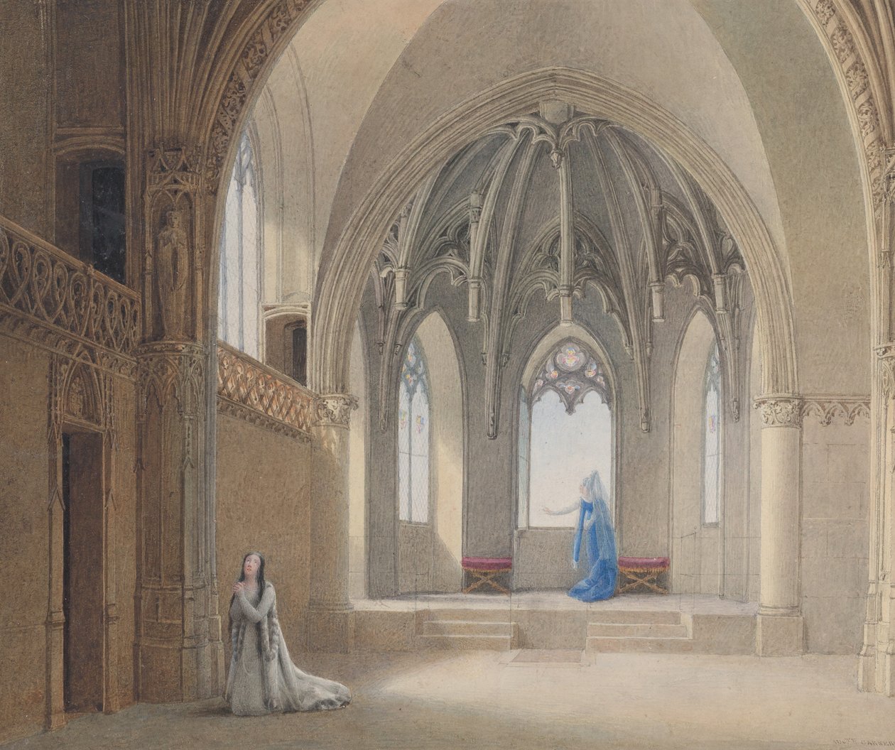 Anne, sisareni Anne, etkö näe mitään tulevan, 1817. tekijältä Auguste Garneray