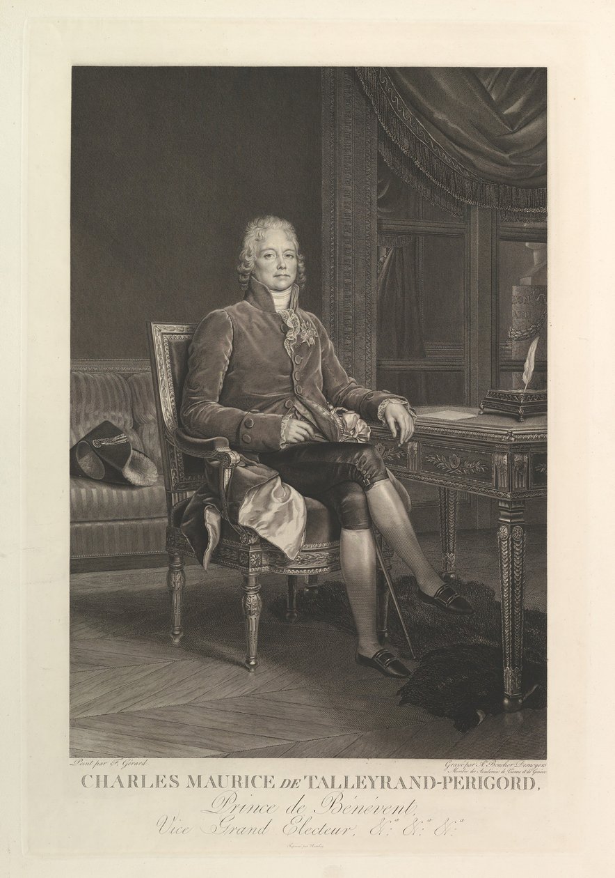 Charles Maurice de Talleyrand-Périgordin muotokuva vuoden 1808 jälkeen. tekijältä Auguste Gaspard Louis Desnoyers