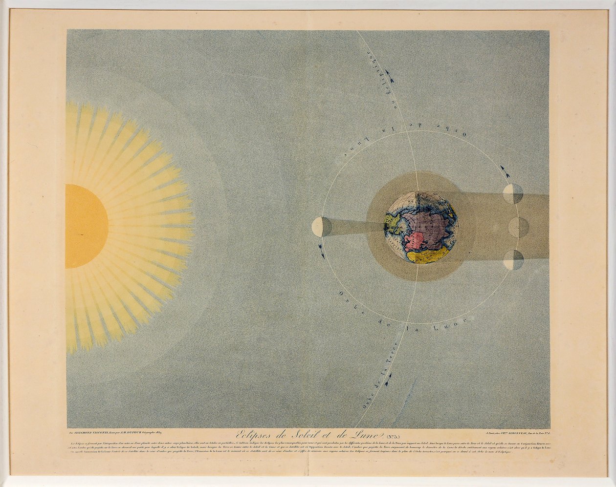 Auringon- ja kuunpimennykset nro. 5, pubi. 1839. tekijältä Auguste Henri Dufour
