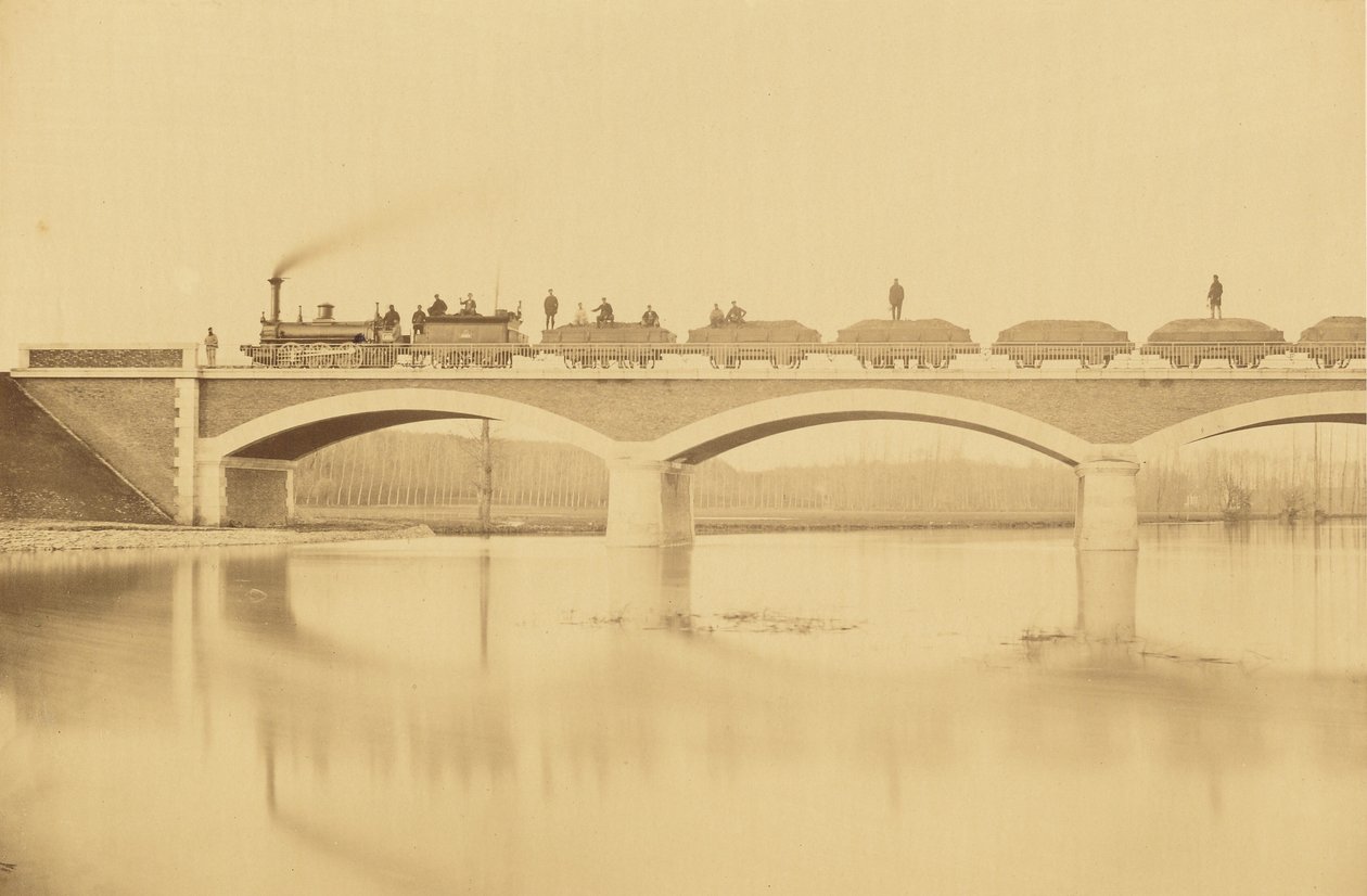 Linja Villenueve-Saint-Georgesista Montargisiin, Loingin viadukti (Montargisin lähellä) tekijältä Auguste Hippolyte Collard