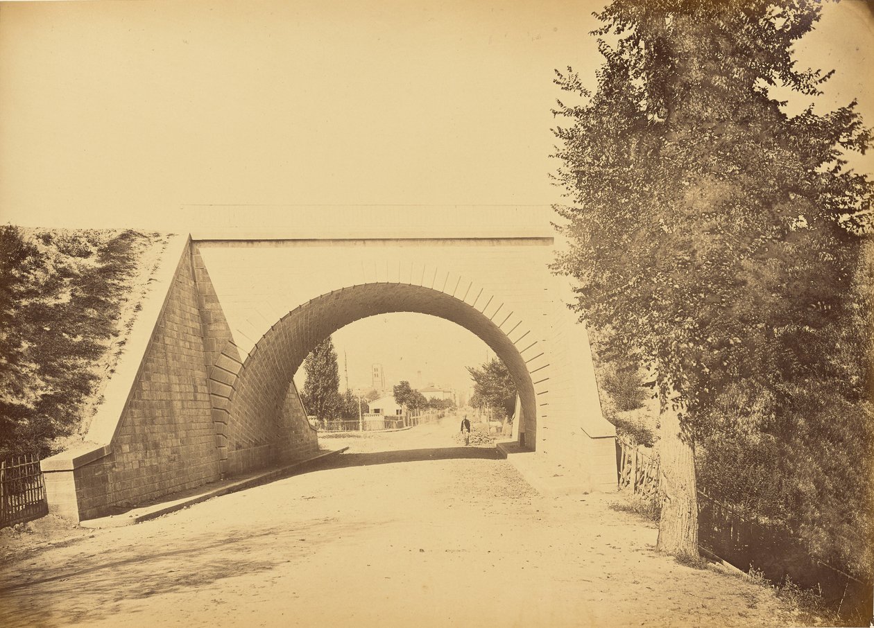 Viadukti Route de Lyon à Montbrisonin varrella Montbrisonissa. tekijältä Auguste Hippolyte Collard