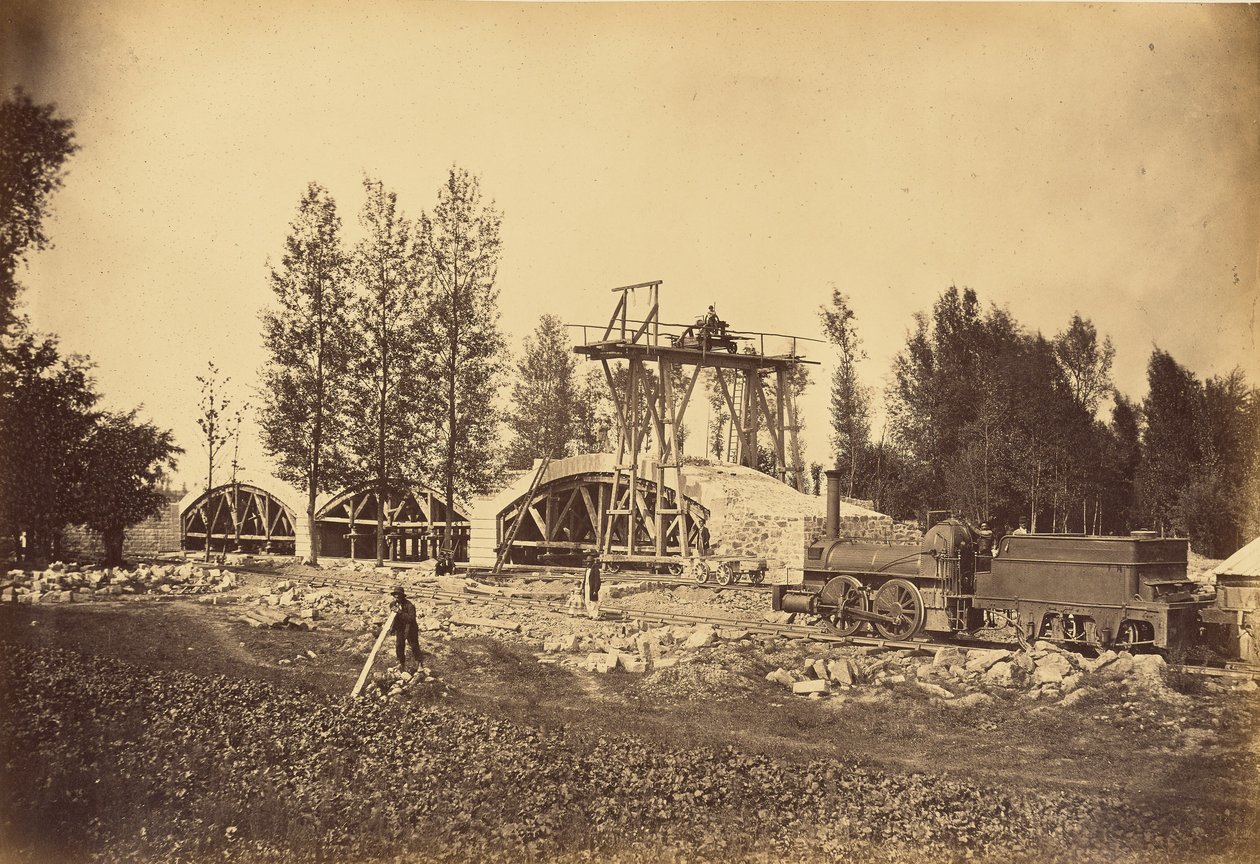 Bonson-joen viadukti (Loiren laakso) tekijältä Auguste Hippolyte Collard