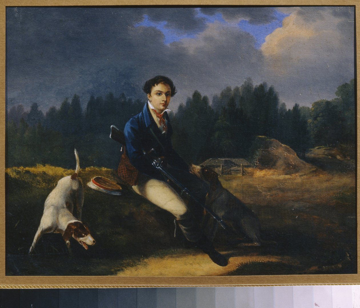 Vihreän lampun seuran perustajan Nikita Vsevolzhskyn (1799-1862) muotokuva. (venäläinen kirjallinen seura). Auguste Joseph Desrnodin (1788-1840) maalaus öljy kankaalle tekijältä Auguste Joseph Desarnod