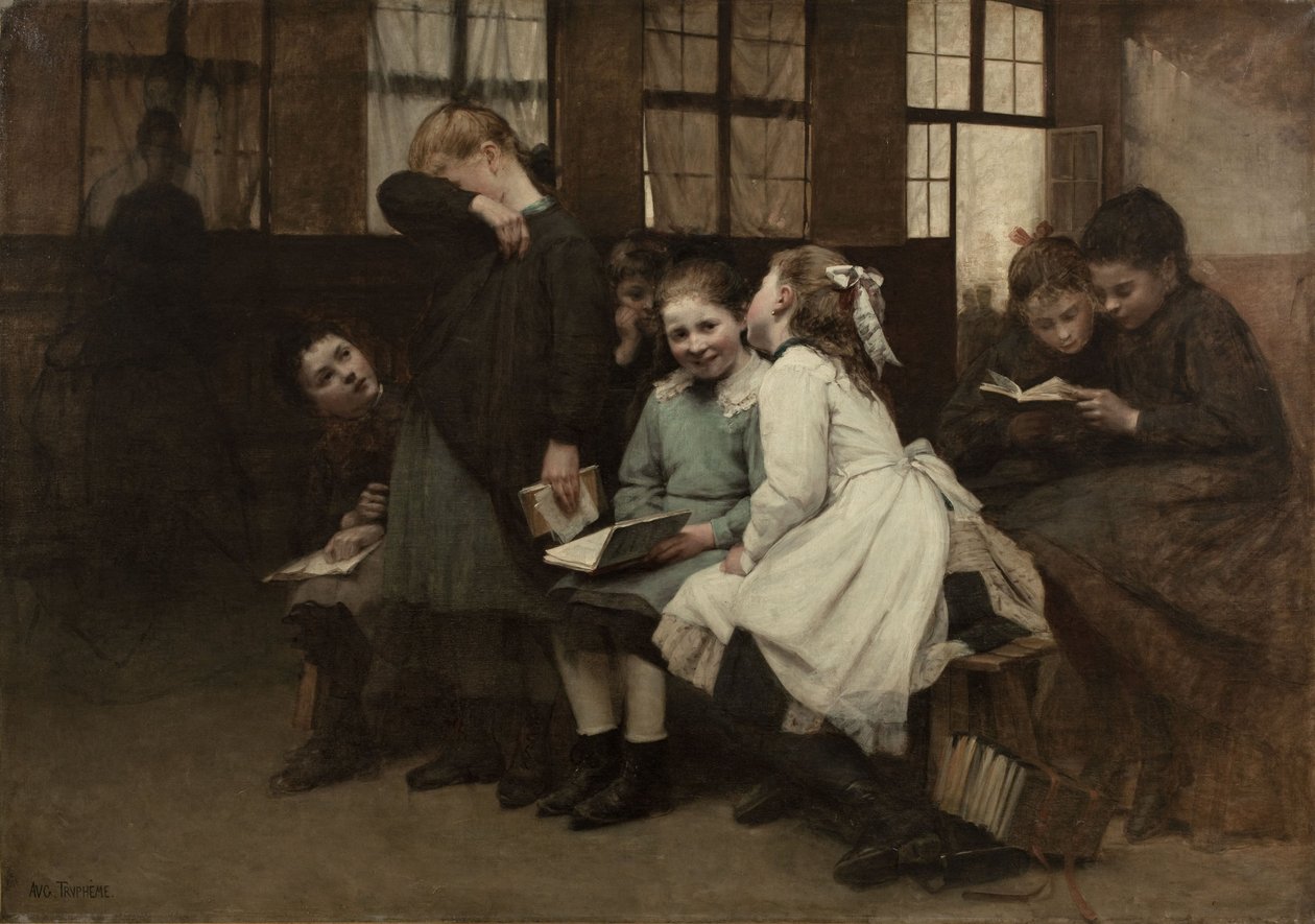 En retenue, n. 1888 (öljy kankaalle) tekijältä Auguste Joseph Trupheme