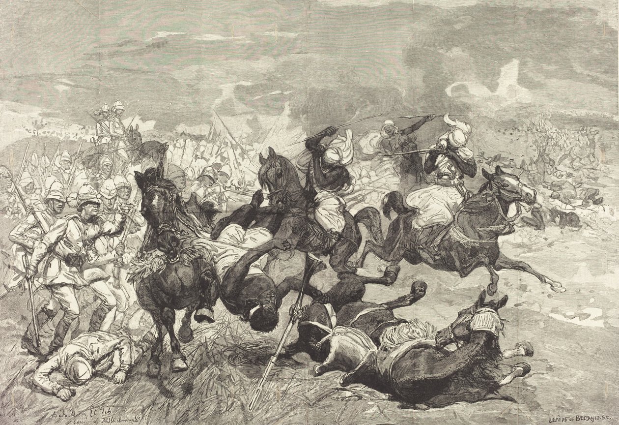 Sudanissa: El-Tebin taistelu, 18831890. tekijältä Auguste Lepere