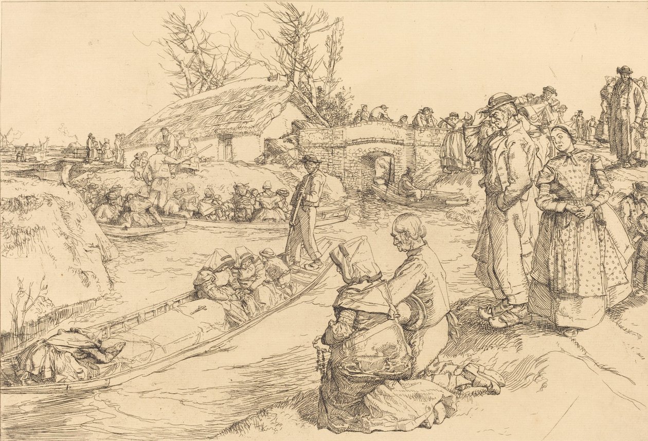 Hautaus Vendeenin suossa Hautaus Vendeenin suossa, 1901. tekijältä Auguste Lepere