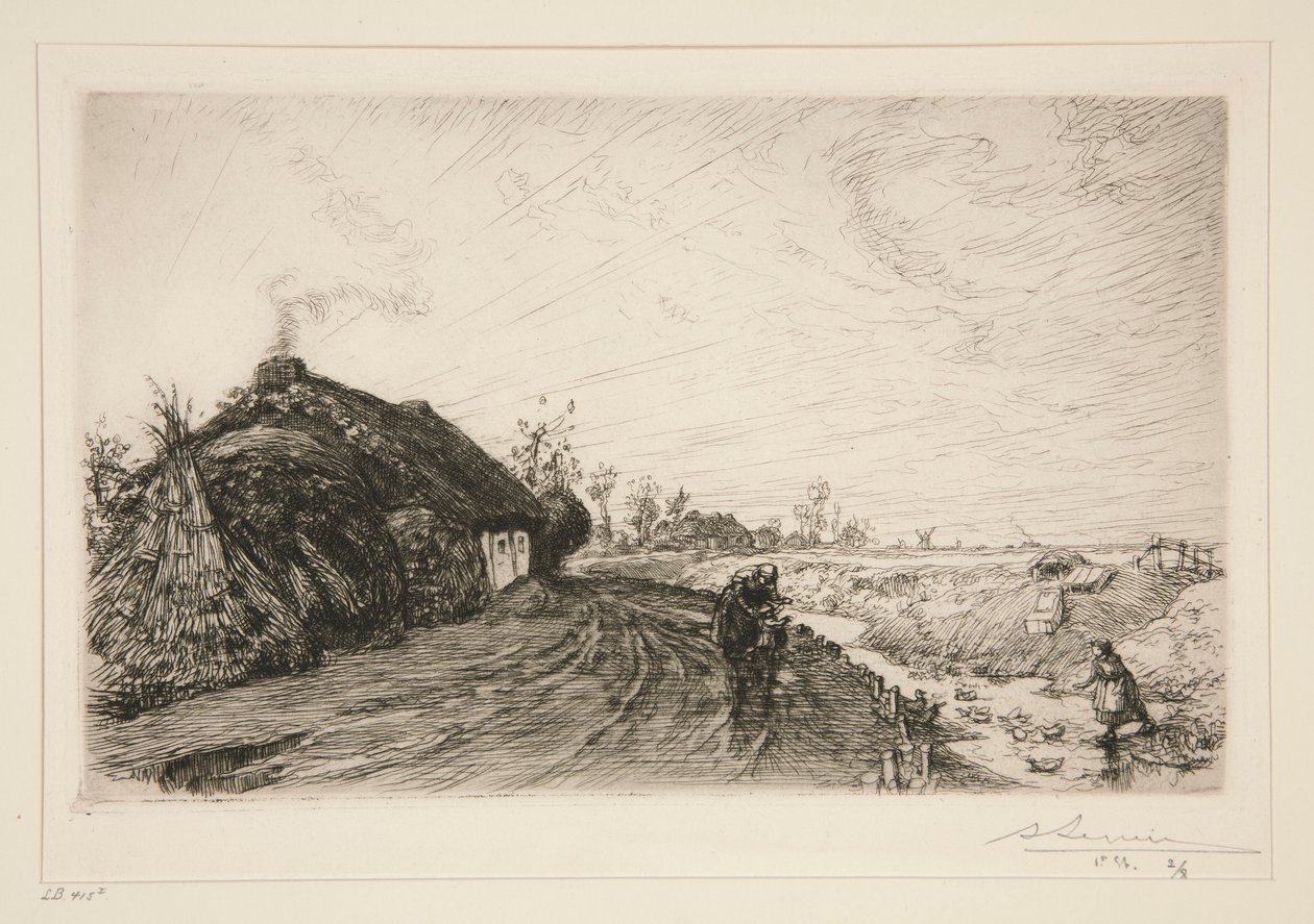 Polku Vendeen suota pitkin [Saint-Jean-de-Monts] tekijältä Auguste Lepere