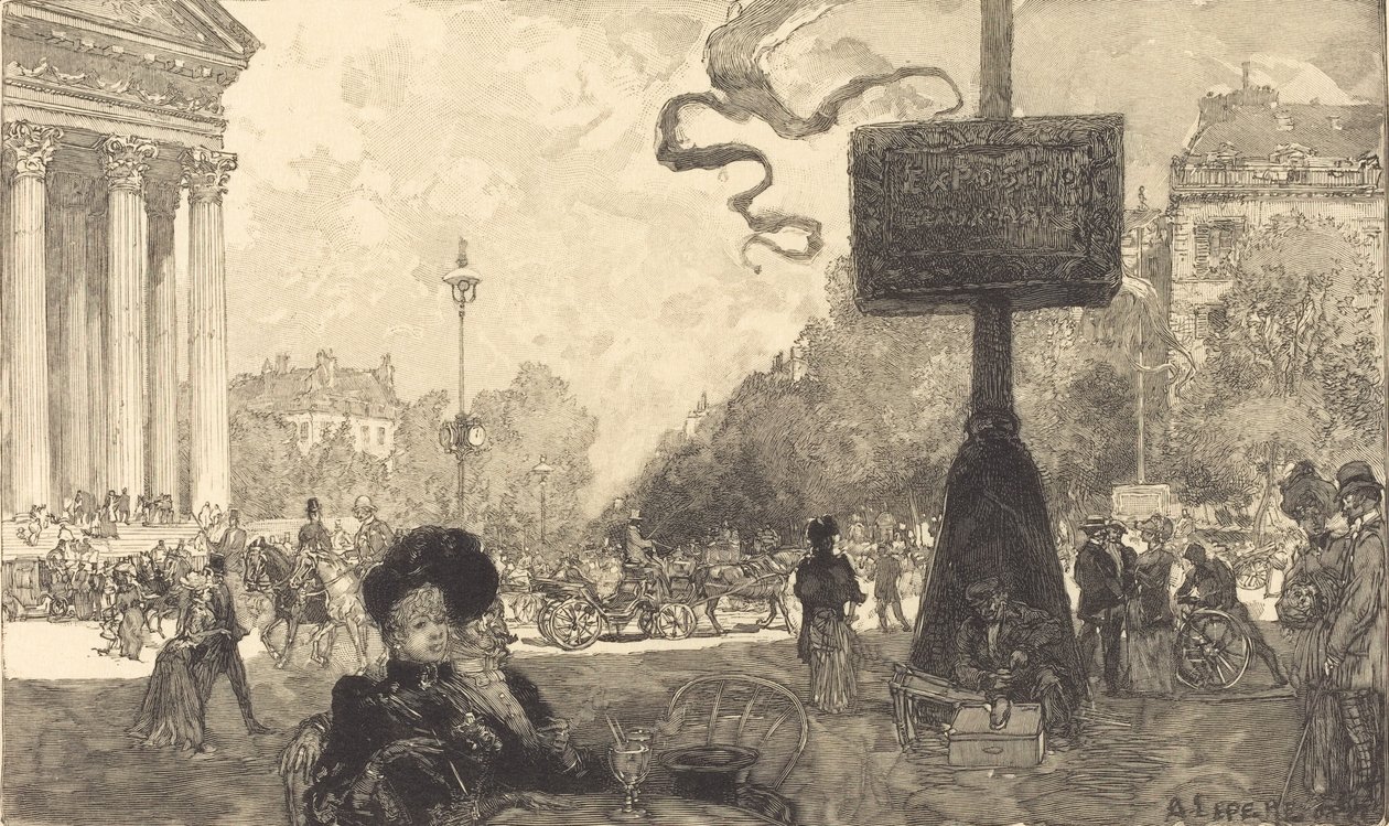 Rue Royalen kulma Rue Royalen kulma, 1890. tekijältä Auguste Lepere